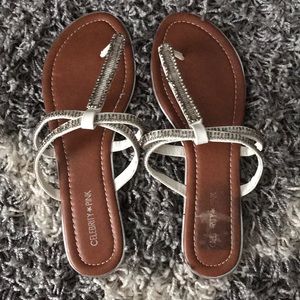 Cute Bead Slip on Thong Sandals